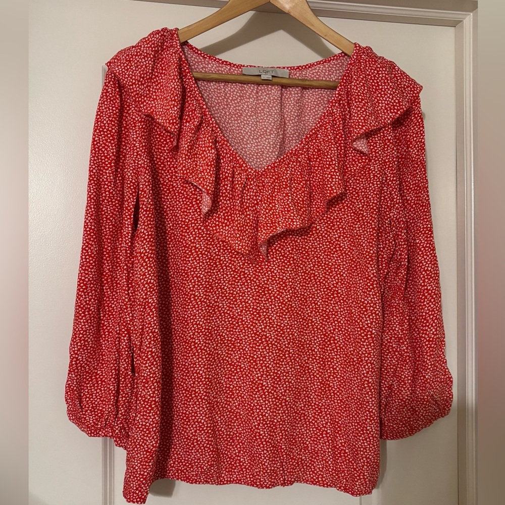 Gently Worn - Mini Hearts Valentines Day Blouse